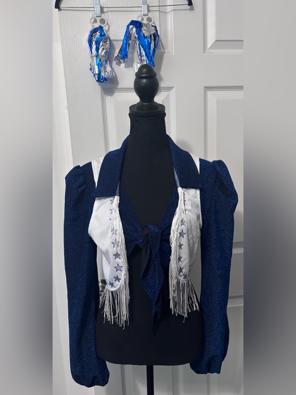 NWT Dolls Kill Trickz N Treatz Dallas Cowboys Lone Star Cheerleader Costume Top